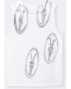 AllSaints Jenny Stamped Regular-Fit Tank Top - White