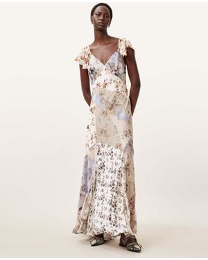 AllSaints Lala Floral Maxi Dress - Natural
