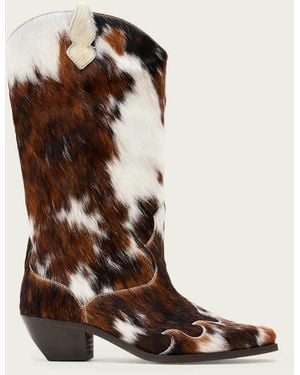 AllSaints Leather Dolly Western Boots, Us 7/ Eu 37 - Brown