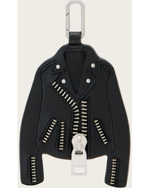 AllSaints Balfern Leather Keyring - Black