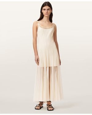 AllSaints Harmonia Slim Fit 2-In-1 Dress - Natural