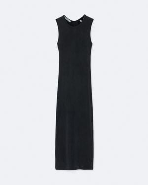 AllSaints Ilia Twisted-Back Bodycon Midi Dress - Black