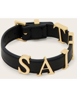AllSaints Esta Saint Leather Bracelet - Black
