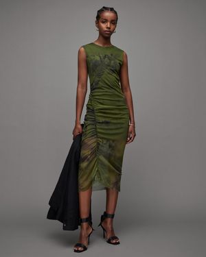 AllSaints Nora Colca Dress - Green