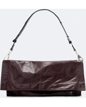 AllSaints Lutece Fold Leather Shoulder Bag - Red