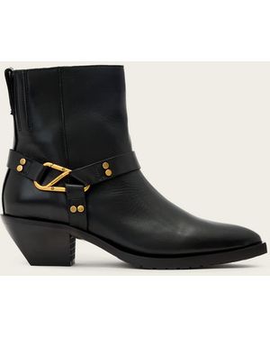 AllSaints Leather Fox Carabiner Leather Boot, /Us 6/Eu 36 - Black