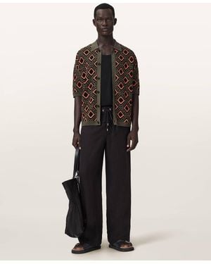 AllSaints Morena Short Sleeve Collared Cardigan - Multicolour