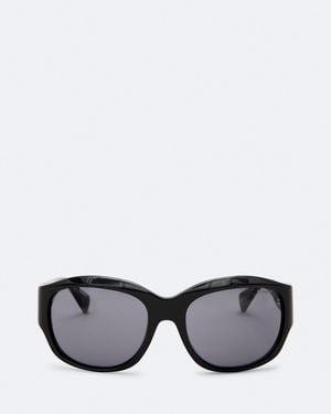 AllSaints Kaelen Wrapped Oval Sunglasses - Grey