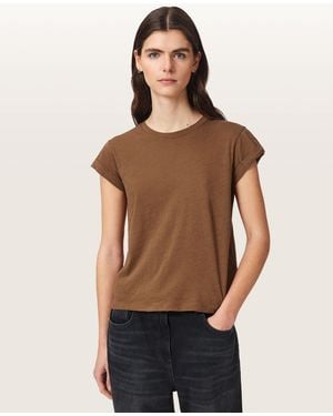 AllSaints Anna Crew Neck Short Sleeve T-Shirt - Brown
