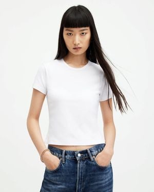 AllSaints Stevie Slim Fit Short Sleeve T-Shirt - White
