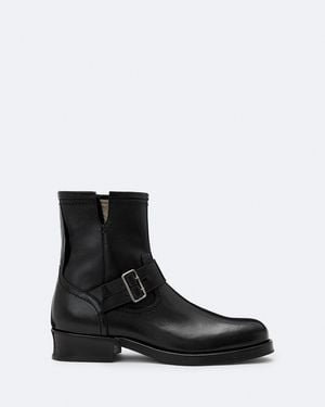 AllSaints Bailey Leather Engineer Boots - Black