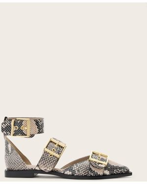 AllSaints Cow Leather Sutton Leather Pointed Toe Shoes, Us 7/ Eu 37 - Natural