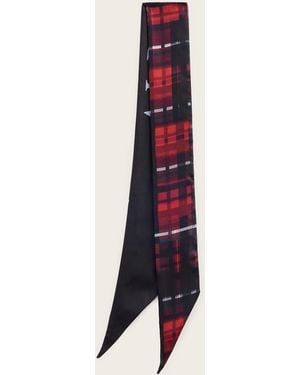 AllSaints Indy Skinny Silk Scarf - Natural