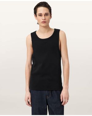 AllSaints Axel Ribbed Cotton Vest - Black