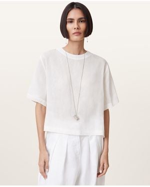 AllSaints Lottie Linen T-Shirt - White
