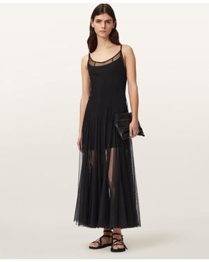 AllSaints Harmonia Slim Fit 2-In-1 Dress - Black