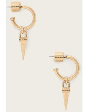 AllSaints Laio Spike Metal Earrings - Natural