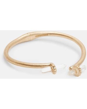 AllSaints Eryka Crystal Hinge Cuff Bracelet - Natural