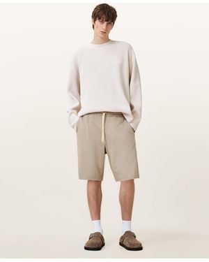 AllSaints Helix Cotton Blend Sweat Shorts - Natural