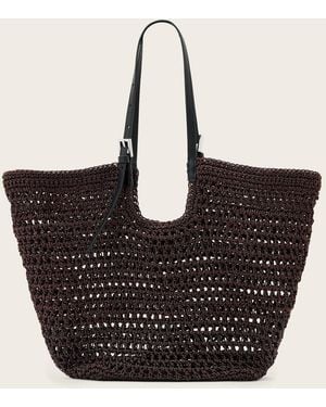 AllSaints Ara Waxed Cotton Tote Bag - Black