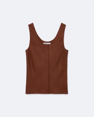 AllSaints Milla Silk-Blend Cami Top - Brown