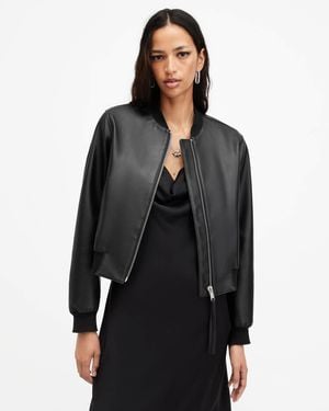 AllSaints Orten Desserto Bomber Jacket - Black