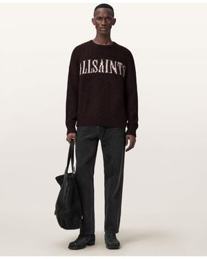 AllSaints Stokes Oversized Boxy Jumper - White