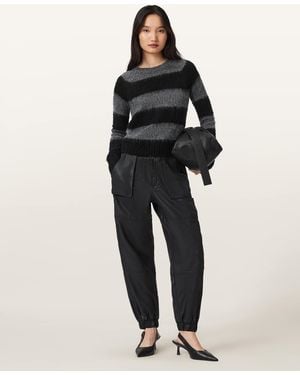 AllSaints Mila Tapered Cargo Trousers - Black
