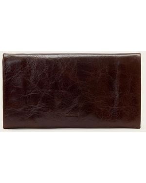 AllSaints Harluna Leather Clutch Bag - Brown