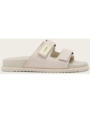 AllSaints Polyurethane Vex Leather Sandals, /Us 8/Eu 41 - Natural