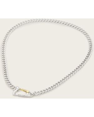 AllSaints Carabiner Two Tone Necklace - Natural