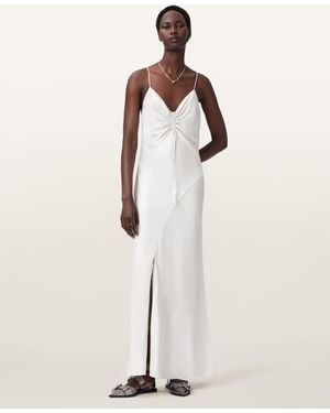 AllSaints Viscose Alexia Sleeveless Maxi Dress, /Us 2 - Natural