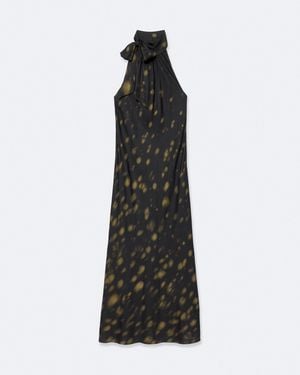 AllSaints Beril Silk-Blend Maxi Dress - Black