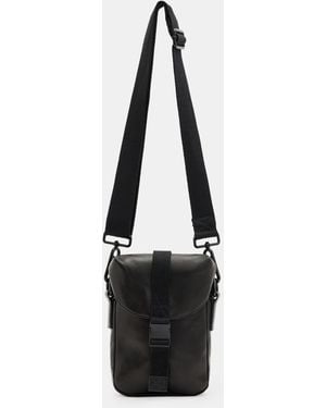 AllSaints Premium Leather Crossbody Bag - White