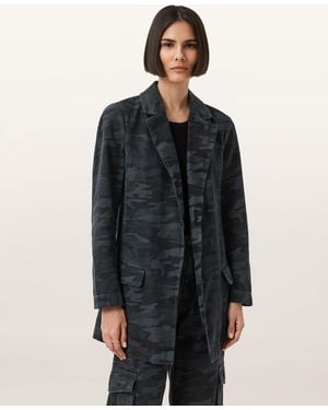 AllSaints Aleida Lightweight Tri Denim Blazer - Black