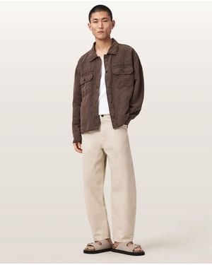 AllSaints Orbit Barrel Leg Denim Jeans - Natural