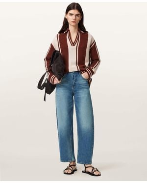 AllSaints Sadie Barrel Leg Denim Jeans - Blue
