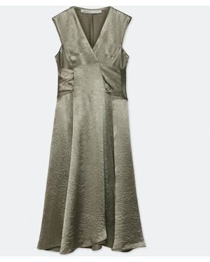 AllSaints Jeanne Wrap Midi Dress - Green