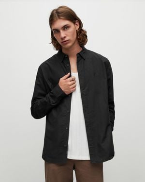 AllSaints Hermosa Ramskull Relaxed Shirt - Black