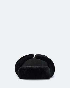 AllSaints Jesse Shearling Hat - Black