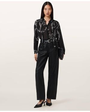 AllSaints Hilda Embellished Shirt - Black