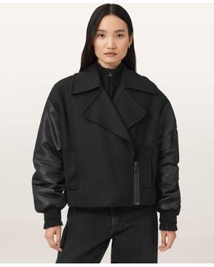 AllSaints Orla Wool Cashmere Blend Jacket - Black