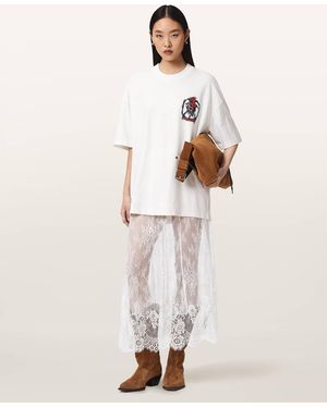 AllSaints Arran Lace Ankle Length Skirt - Natural