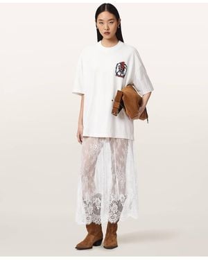 AllSaints Arran Lace Ankle Length Skirt - Natural