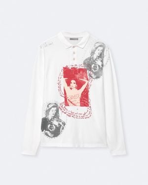 AllSaints Dreams Long-Sleeve Polo Shirt - White
