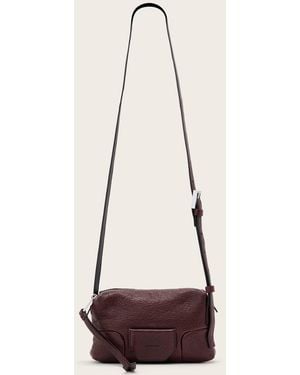 AllSaints Ares Leather Micro Crossbody Bag - Natural