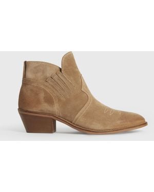 AllSaints Weiz Suede Boots - Natural