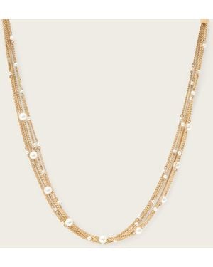AllSaints Rae Multi Chain Necklace - Natural