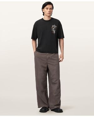 AllSaints Araknid Short Sleeve Boxy Graphic T-Shirt - Black