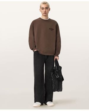 AllSaints Xander Crew Neck Sweatshirt - Brown